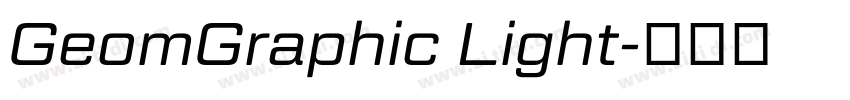 GeomGraphic Light字体转换